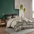 3-Piece Flax & Cotton Blend Duvet Cover Set – One Size, Fits Full/Queen Beds