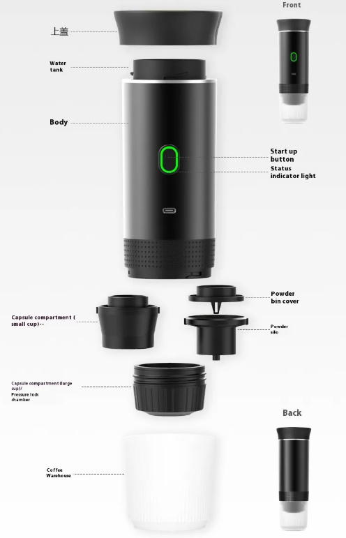 Portable Coffee Maker – BrewGo Capsule Coffee Machine