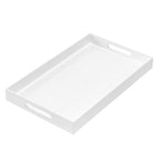 Acrylic Serving Tray with Handles – Mukeen (12 × 20, White)