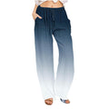 Loose Pants for Women Fall Womens Linen Pants 2024 Fall Wide Leg Trendy Casual Pants High Waist Drawstring Loose Fit Palazzo Trousers with Pockets Fall Outfits for Women 2024 D02-BlueXL