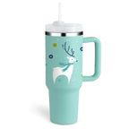 40 oz Stainless Steel Spill-Proof Insulated Tumbler with Straw