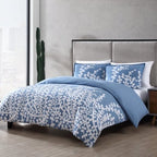 3-Piece Cotton Duvet Cover Set - One Size — Fits Full/Queen Beds