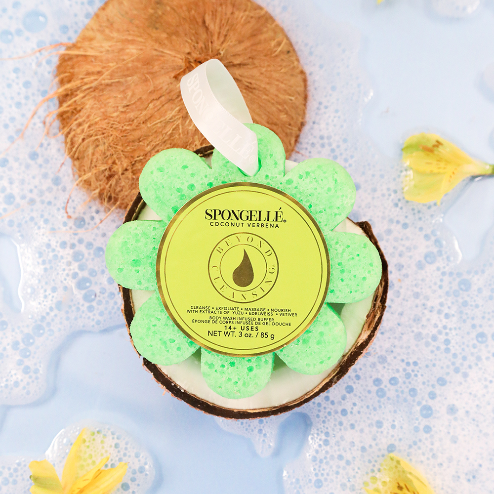 Coconut Verbena Infused Bath Sponge – 14+ Uses