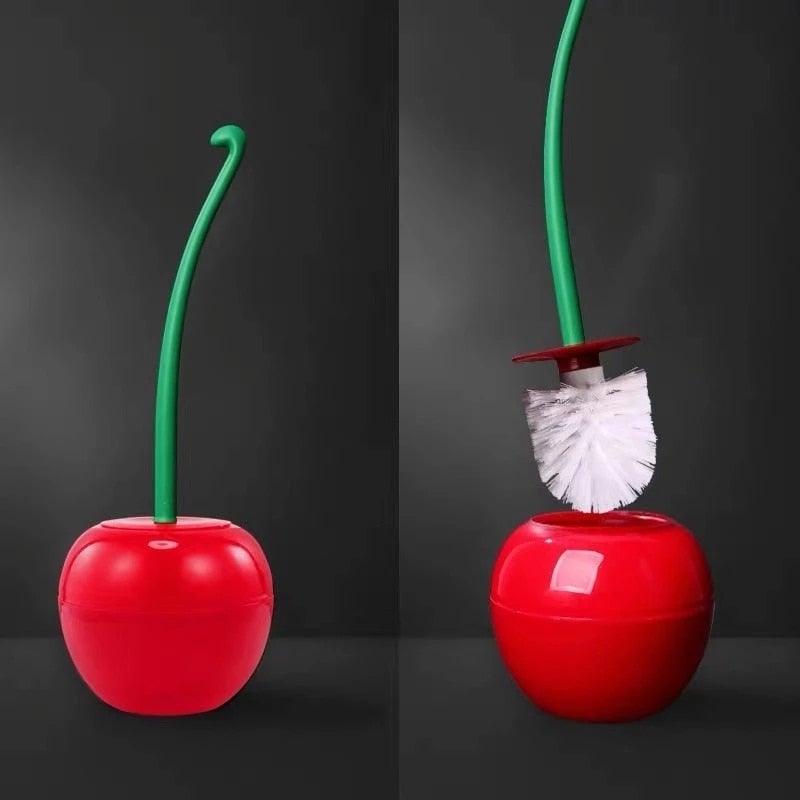 Cherry-Shaped Toilet Brush & Holder Set