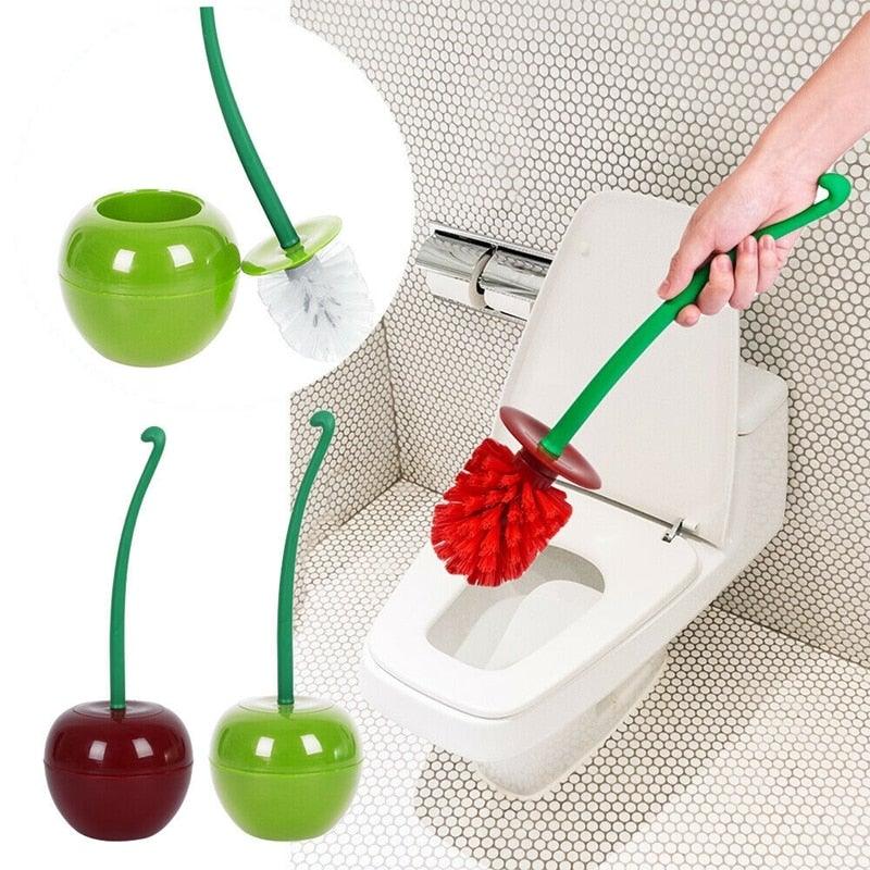 Cherry-Shaped Toilet Brush & Holder Set