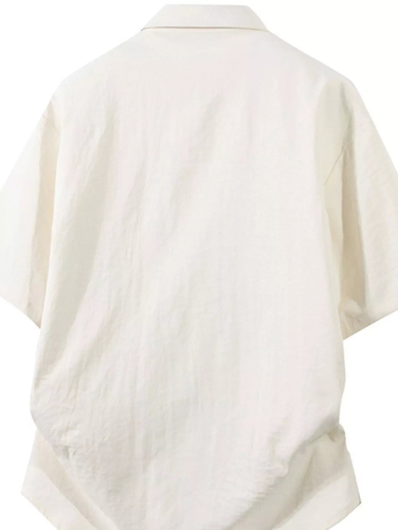 Men’s Plus Size Oversized Short Sleeve Button-Down Shirt
