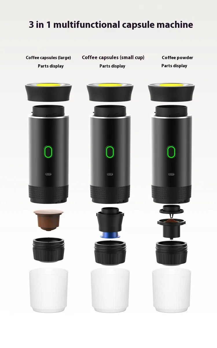 Portable Wireless Coffee Maker – Rechargeable Travel Brewer