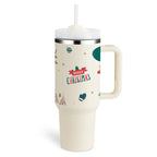 40 oz Stainless Steel Spill-Proof Insulated Tumbler with Straw