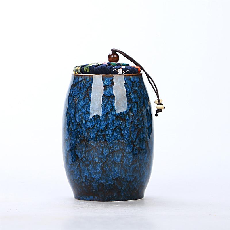 Ceramic Airtight Tea Canister with Reactive Glaze