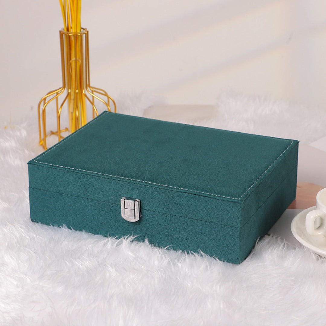 Multi-Layer Jewelry Storage Box – Solid Color Design
