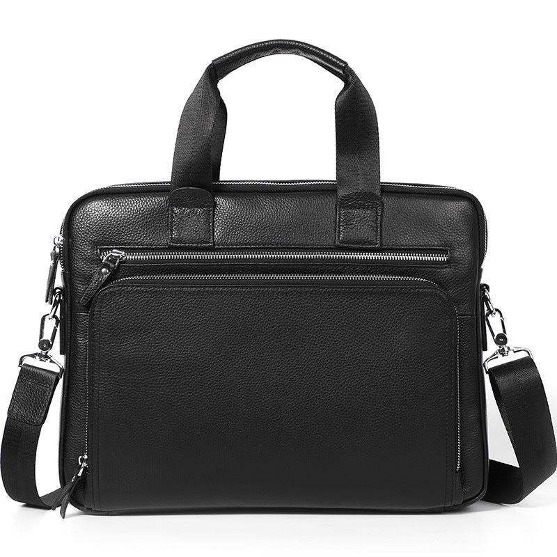Leather Crossbody Briefcase – Bison