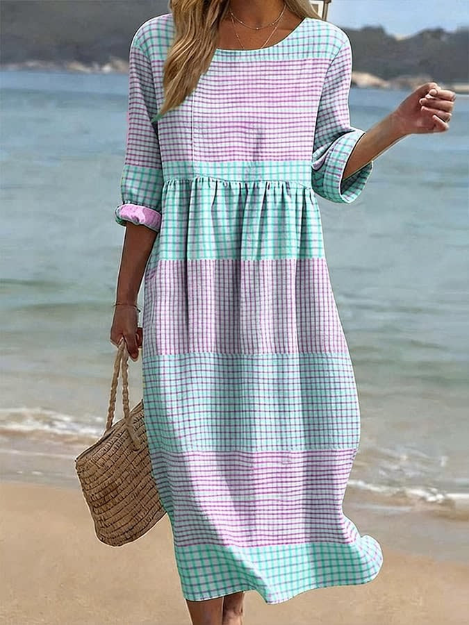 Women’s Relaxed Patchwork Maxi Dress