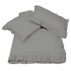 400 Thread Count Cotton Sateen Ruffle Duvet Cover Set
