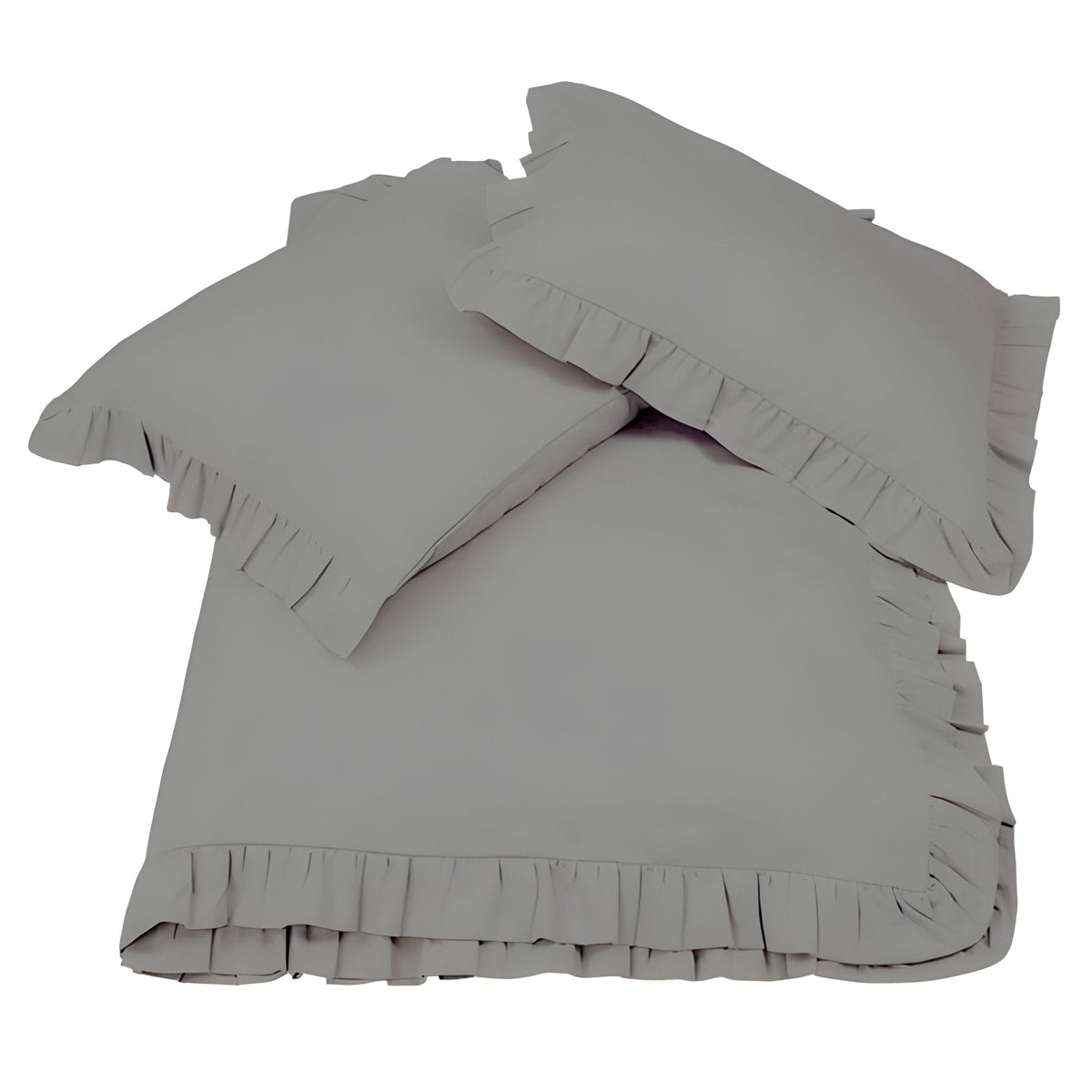 400 Thread Count Cotton Sateen Ruffle Duvet Cover Set