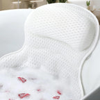 Bath Pillow for Tub with Suction Cups – Pure Wellness Living (White)