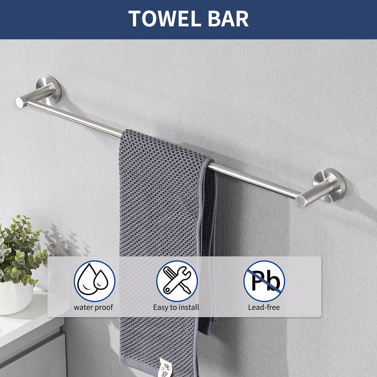 4-Piece Brushed Nickel Bathroom Hardware Set