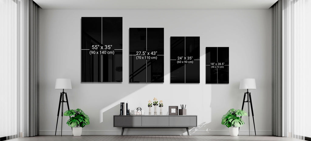 100 Dollar Bill Glass Wall Art – Size Options