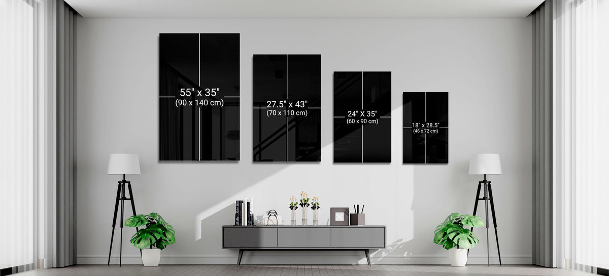 100 Dollar Bill Glass Wall Art – Size Options