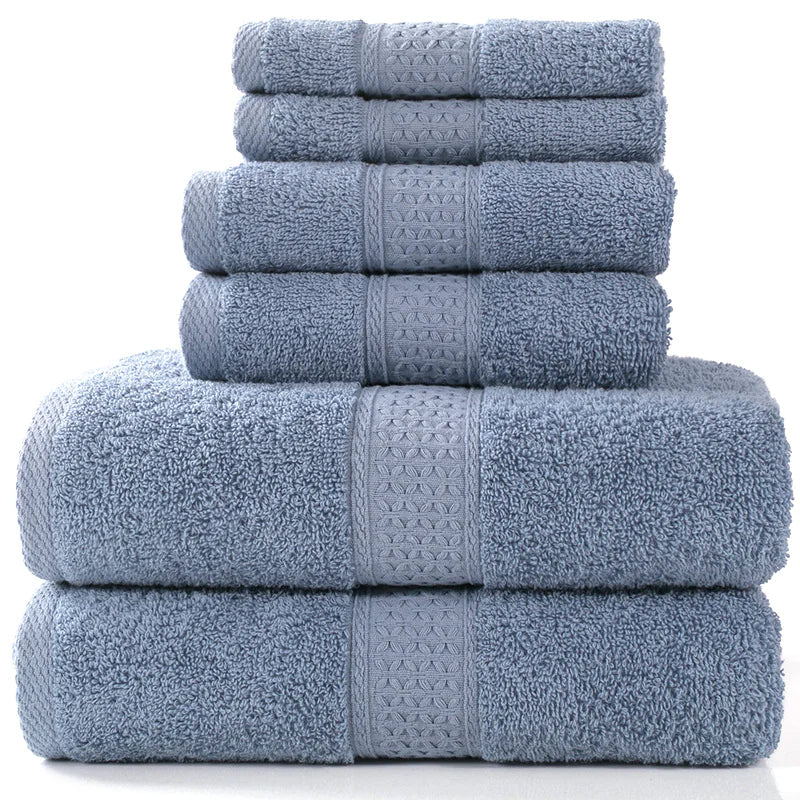 6-Piece Cotton Absorbent Bath Towel Set