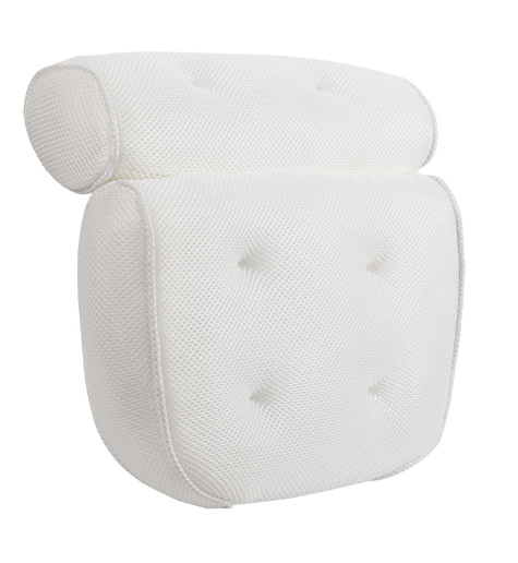 3D Net Bath Pillow with 6 Suction Cups – Head, Neck & Shoulder Support