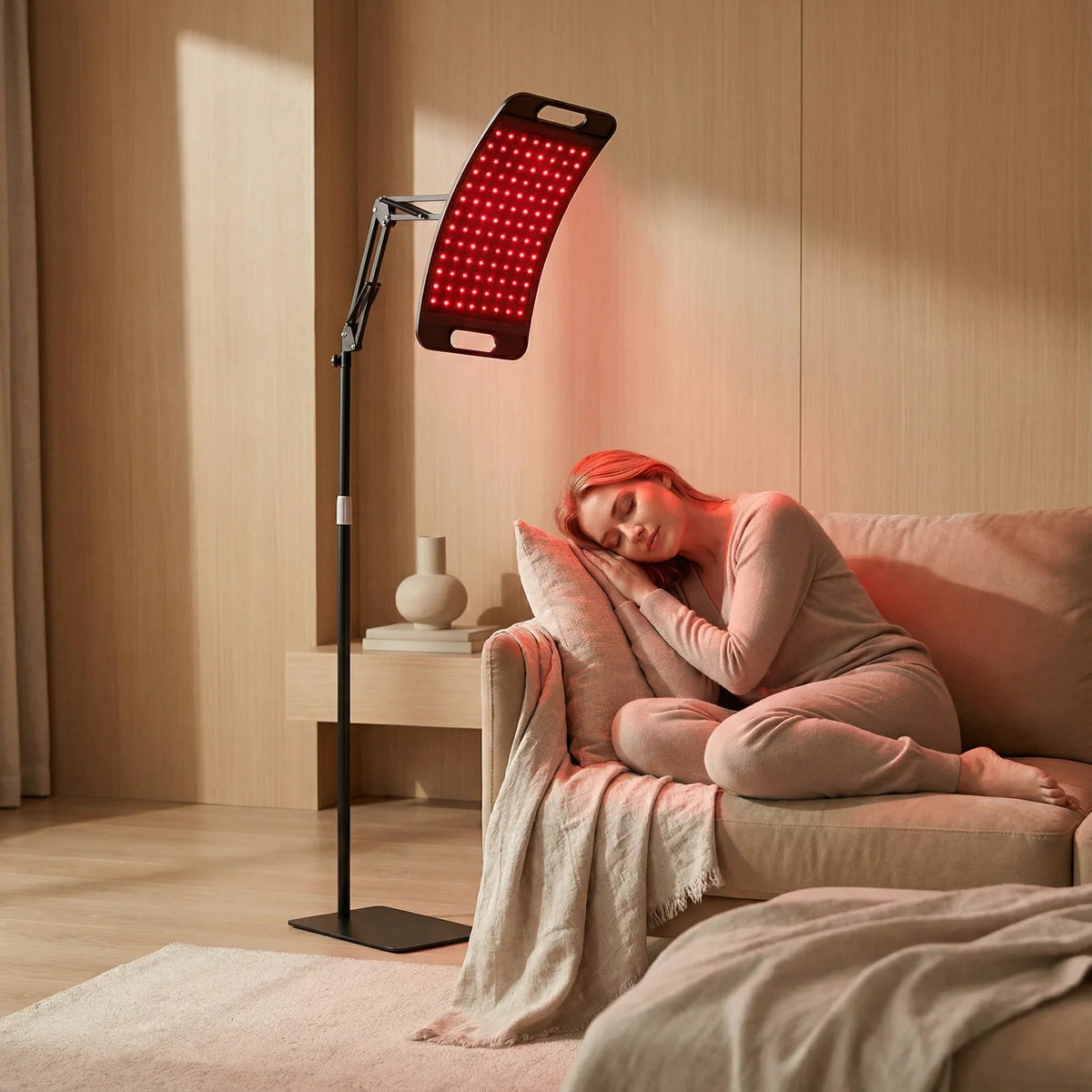 Red & Near-Infrared Light Therapy Lamp with Adjustable Stand