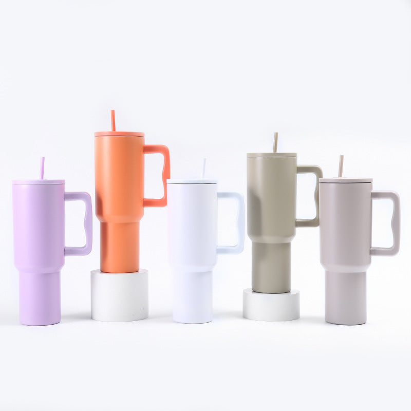 40 oz Stainless Steel Insulated Travel Tumbler with Straw
