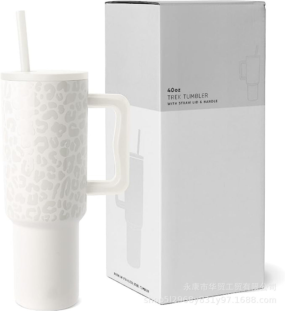 40 oz Stainless Steel Insulated Travel Tumbler with Straw