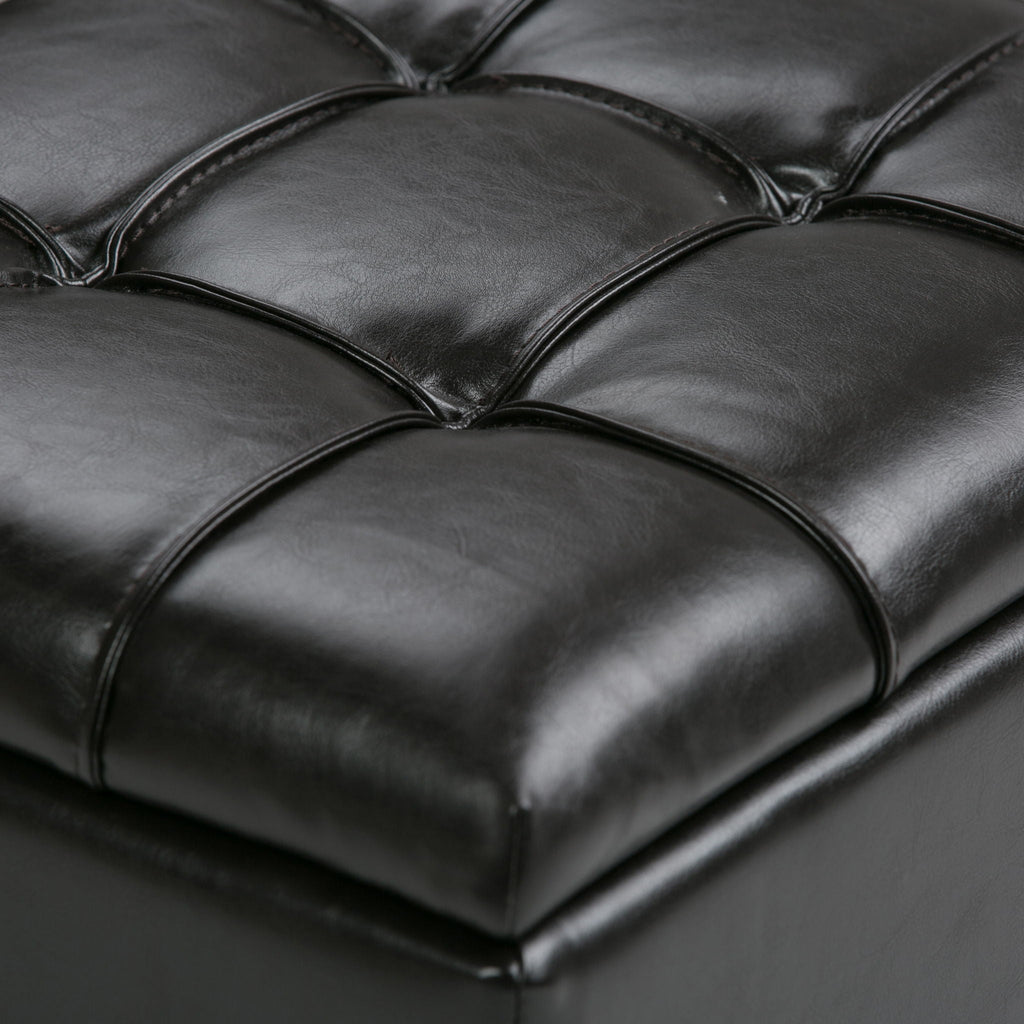 3-Piece Tufted Storage Ottoman Set – Multiple Colors