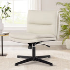 Leather Home Office Chair – Armless Ergonomic Design
