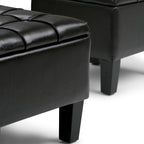 3-Piece Tufted Storage Ottoman Set – Multiple Colors