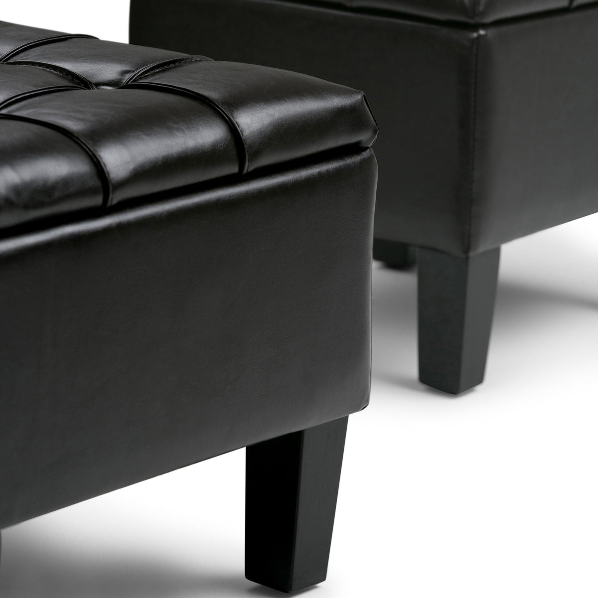 3-Piece Tufted Storage Ottoman Set – Multiple Colors