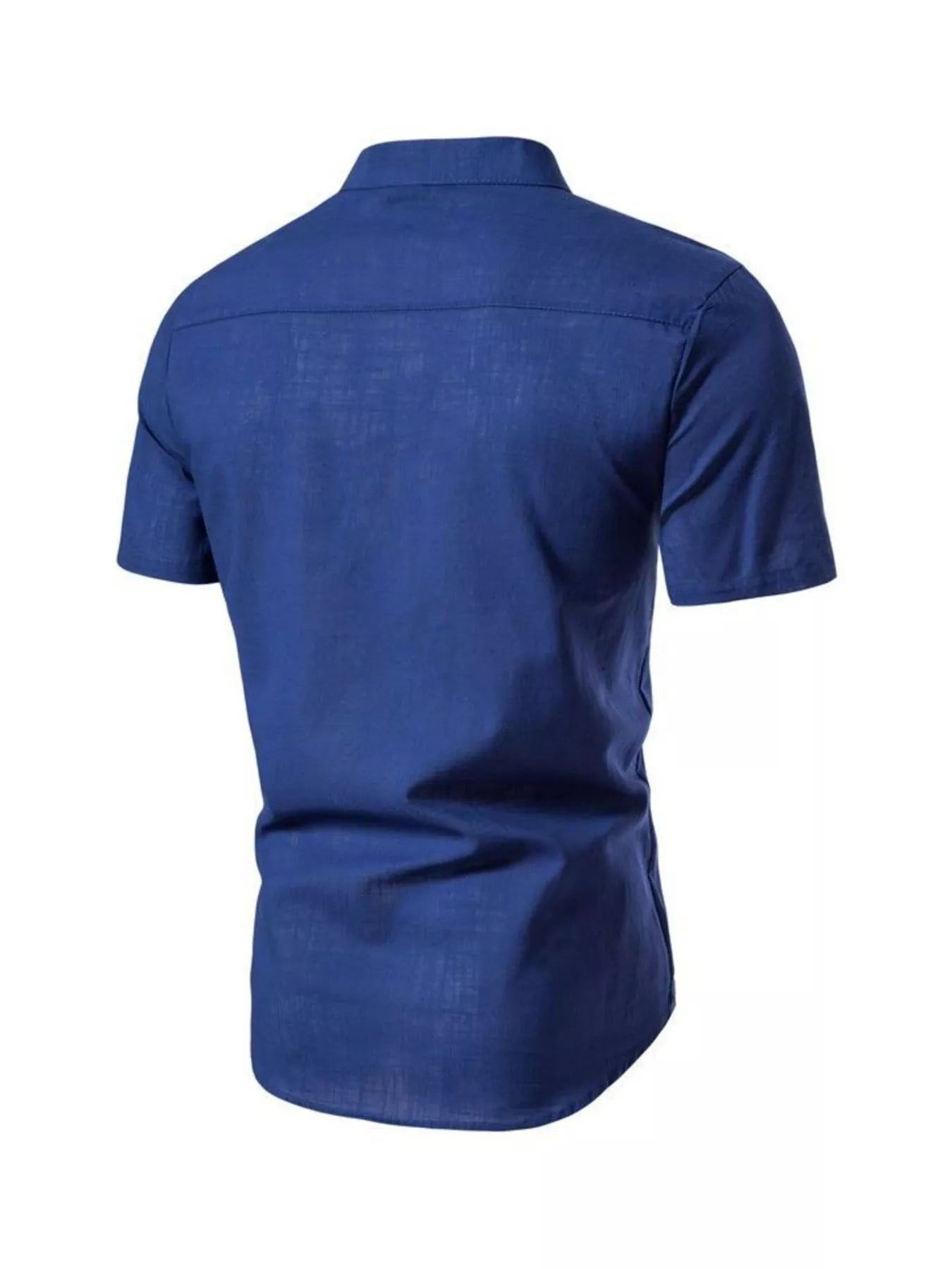 Men’s Plus Size Mandarin Collar Short Sleeve Shirt