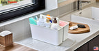 3-Compartment Shower Caddy with Handle – Ivory