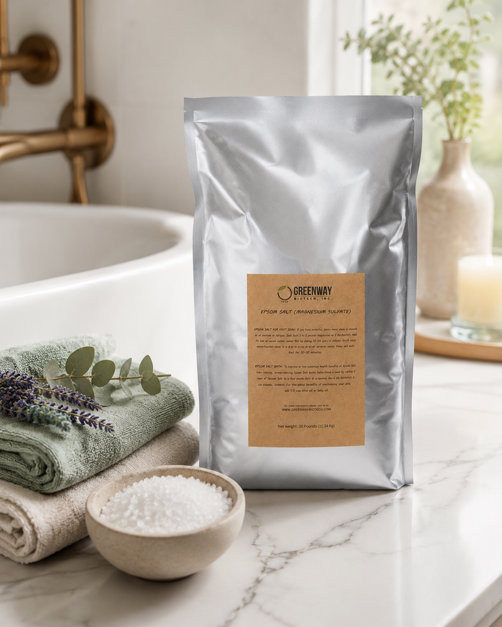 USP-Grade Epsom Salt – Magnesium Sulfate Bath & Foot Soak