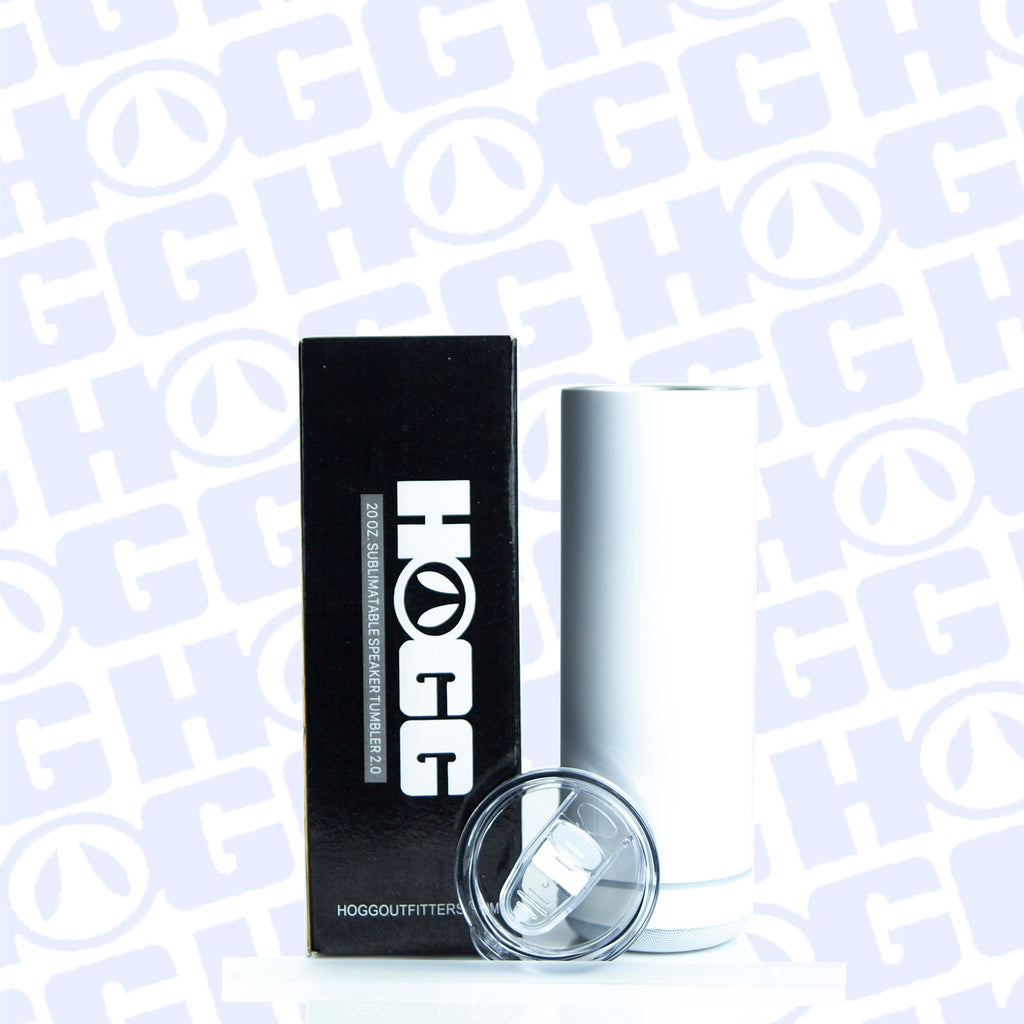 20 oz Wireless Speaker Tumbler – White
