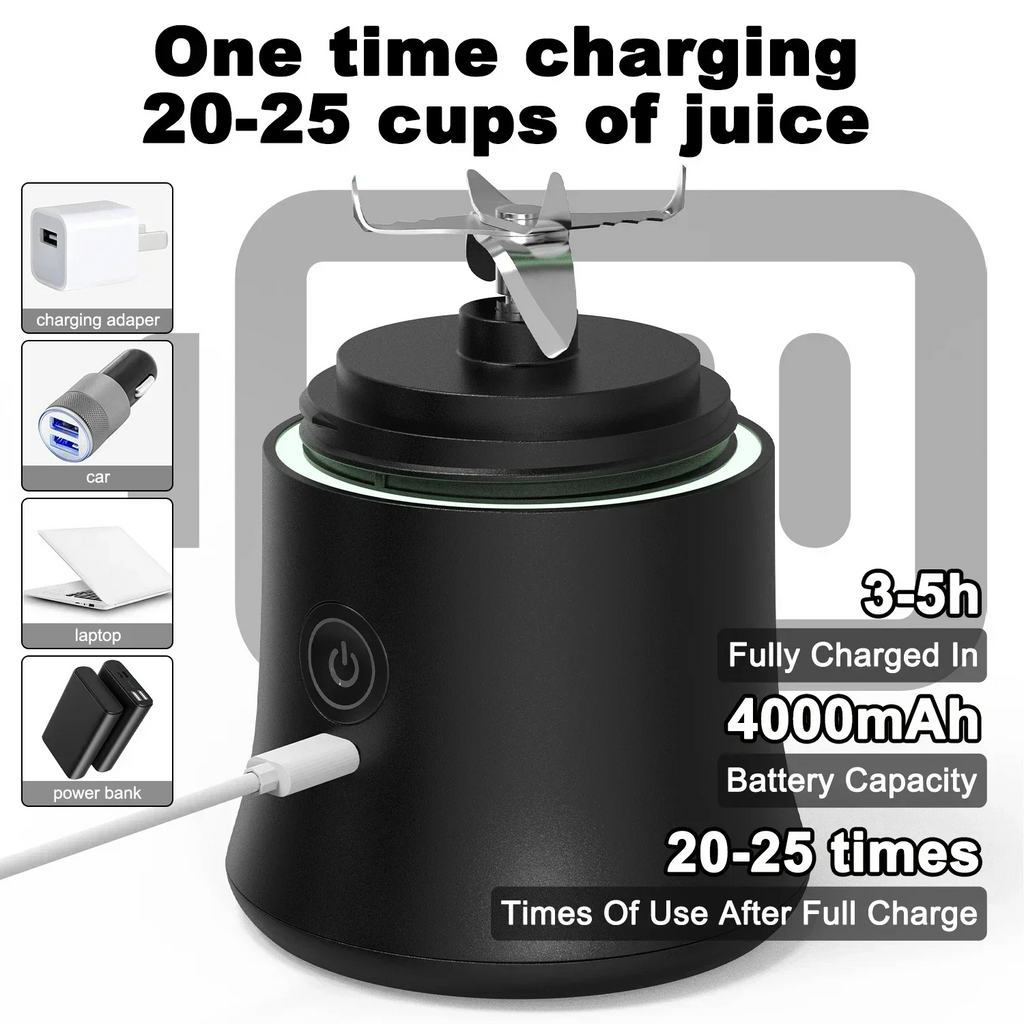 Portable Blender – USB Rechargeable Personal Juicer (600ML)