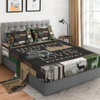 4-Piece Deer & Mountain Full Size Microfiber Sheet Set – Wecozy (Gray)
