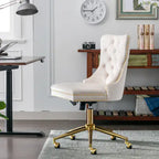 Velvet Tufted Adjustable Swivel Office Chair