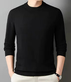 Men's Round-neck Long-sleeved Knitted Sweater