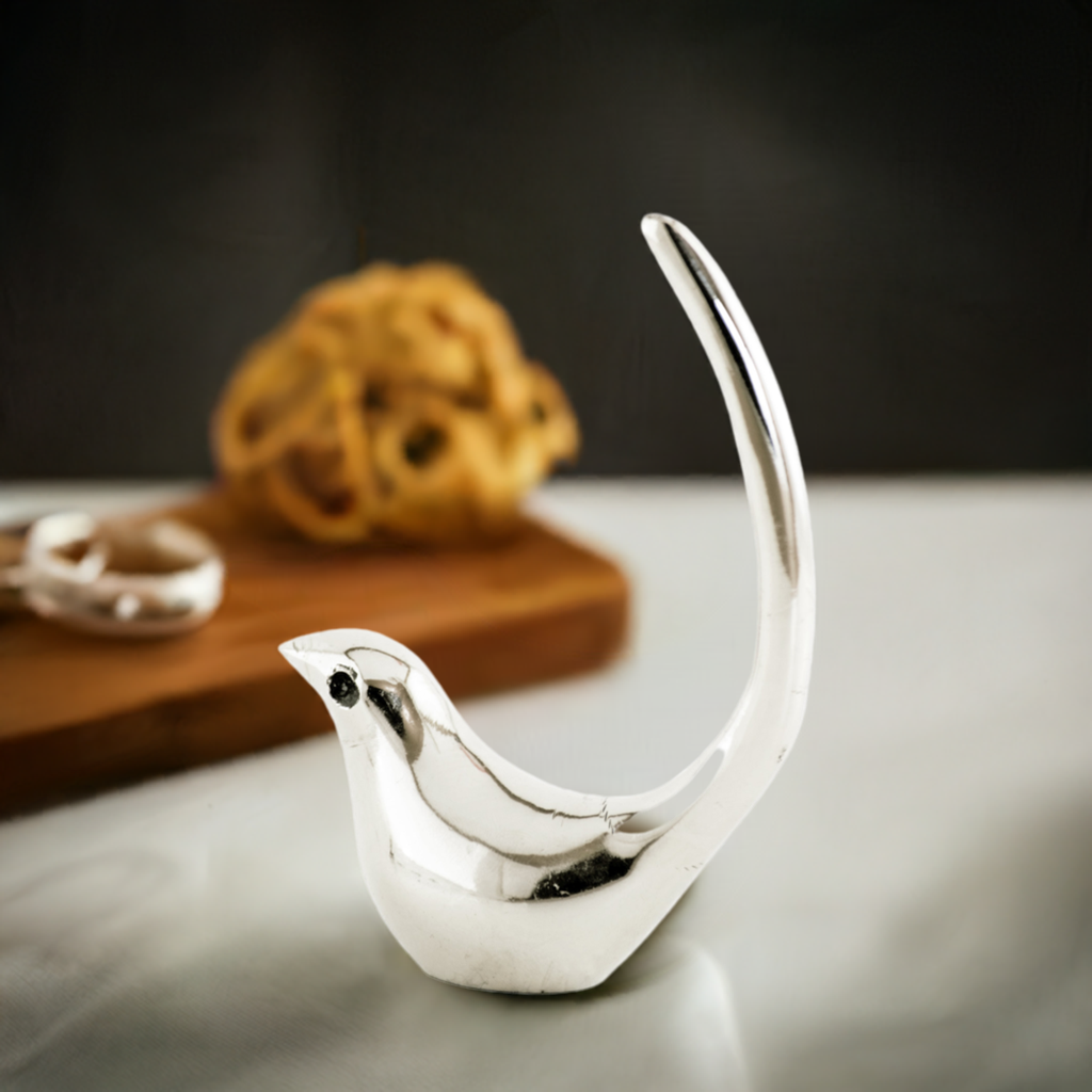 Silver Bird Ring Holder – Jewelry Organizer