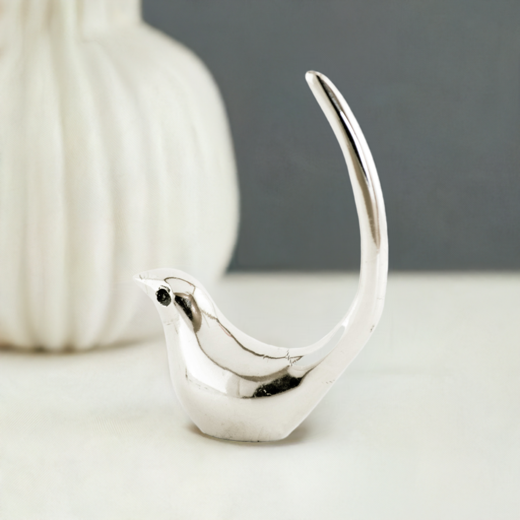 Silver Bird Ring Holder – Jewelry Organizer