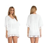 Mid-Summer Night White Crochet Lace Tunic