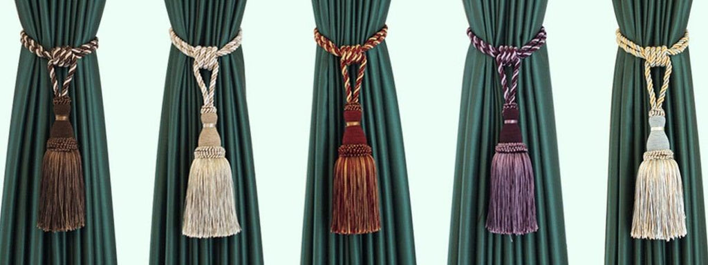 Handcrafted Braided Tassel Curtain Tiebacks – Color Options