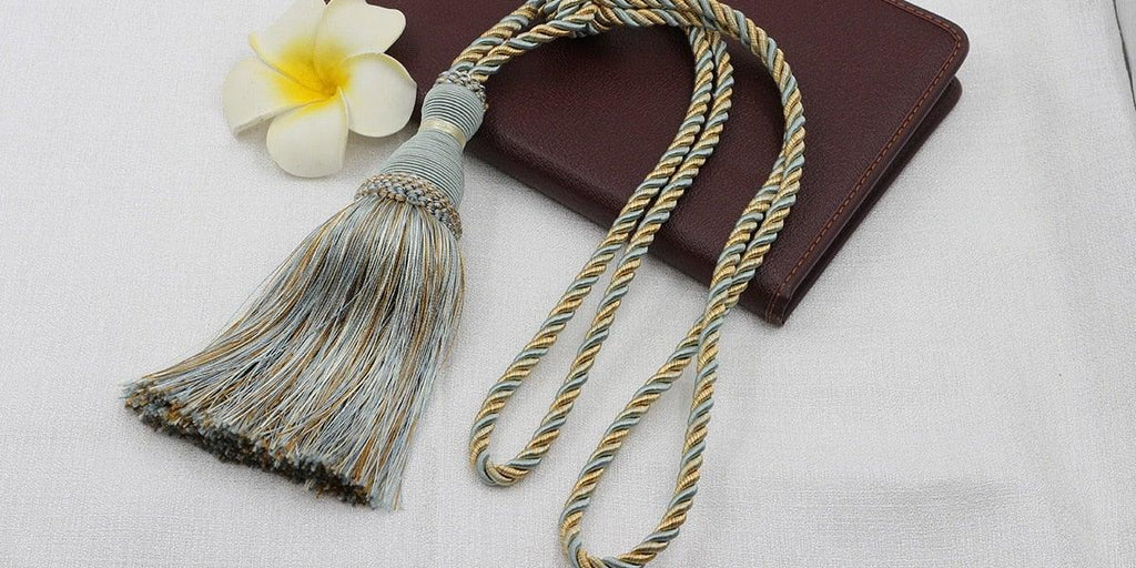 Handcrafted Braided Tassel Curtain Tiebacks – Color Options