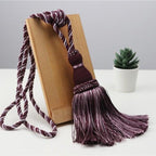 Handcrafted Braided Tassel Curtain Tiebacks – Color Options