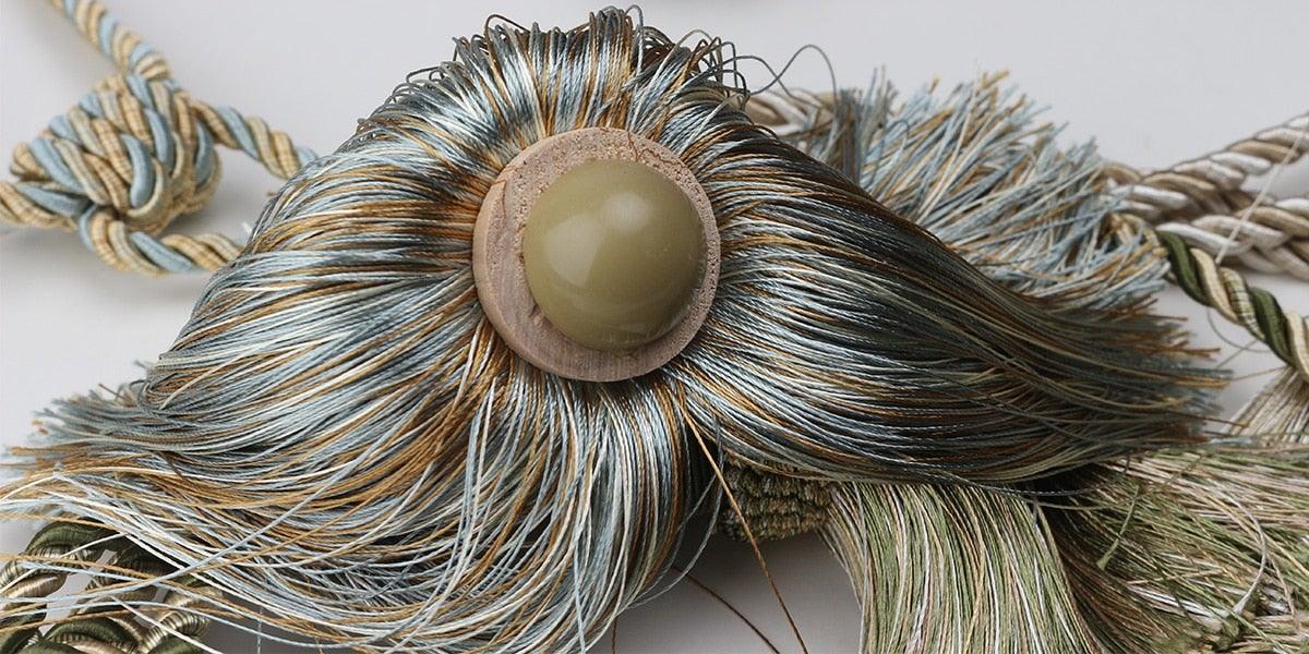 Handcrafted Braided Tassel Curtain Tiebacks – Color Options