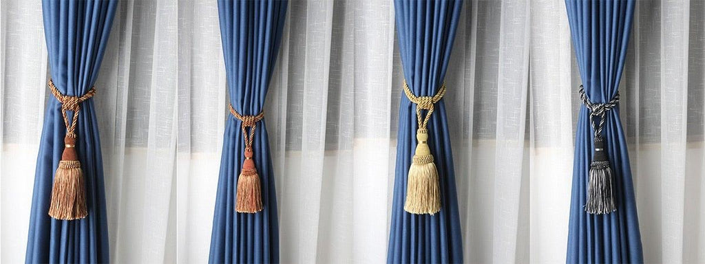 Handcrafted Braided Tassel Curtain Tiebacks – Color Options