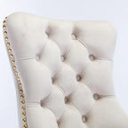 Velvet Tufted Adjustable Swivel Office Chair