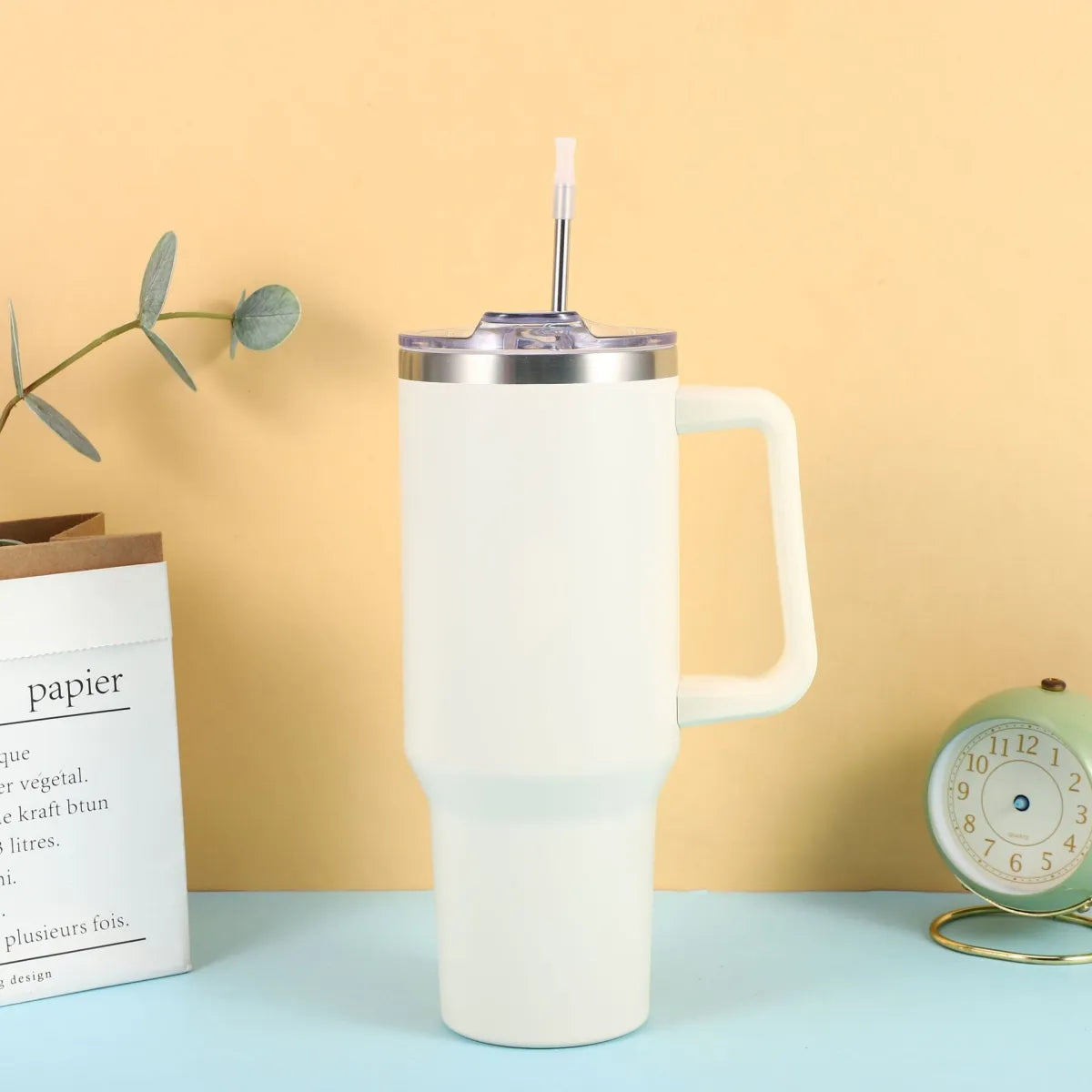 Stainless Steel Vacuum Insulated Tumbler with Lid & Straw