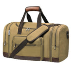 Expandable Travel Duffle Bag with Luggage Sleeve – Wolhbege (Khaki)